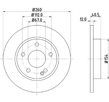 Brzdový kotouč HELLA PAGID 8DD 355 105-971