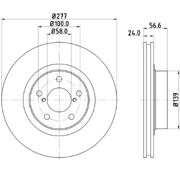 Brzdový kotouč HELLA PAGID 8DD 355 129-421