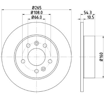 Brzdový kotouč HELLA PAGID 8DD 355 106-441
