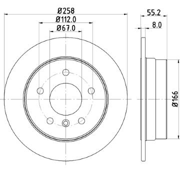Brzdový kotouč HELLA PAGID 8DD 355 106-951