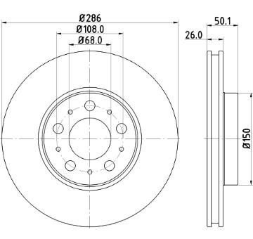 Brzdový kotouč HELLA PAGID 8DD 355 107-051