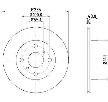 Brzdový kotouč HELLA PAGID 8DD 355 107-281
