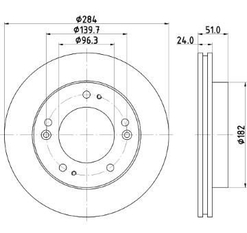 Brzdový kotouč HELLA PAGID 8DD 355 107-381