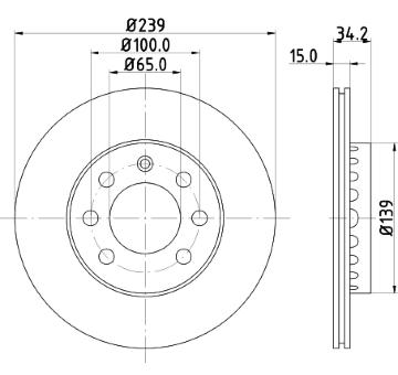 Brzdový kotouč HELLA PAGID 8DD 355 107-581