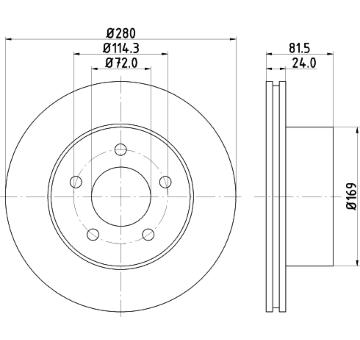 Brzdový kotouč HELLA PAGID 8DD 355 108-591