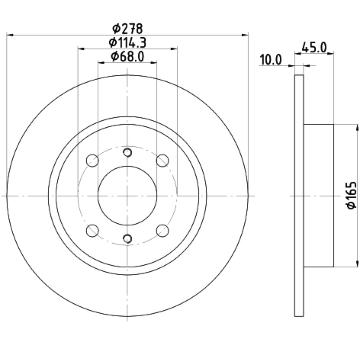 Brzdový kotouč HELLA PAGID 8DD 355 110-661