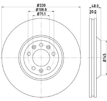 Brzdový kotouč HELLA PAGID 8DD 355 128-221