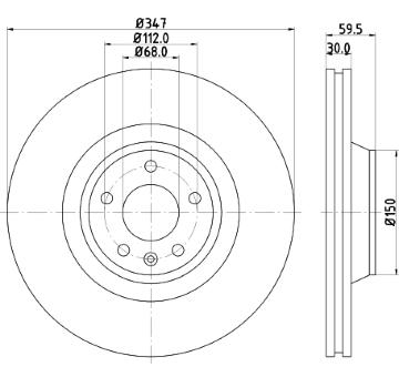Brzdový kotouč HELLA PAGID 8DD 355 128-311