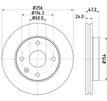 Brzdový kotouč HELLA PAGID 8DD 355 111-351