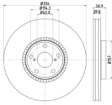Brzdový kotouč HELLA PAGID 8DD 355 112-861