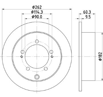 Brzdový kotouč HELLA PAGID 8DD 355 112-941
