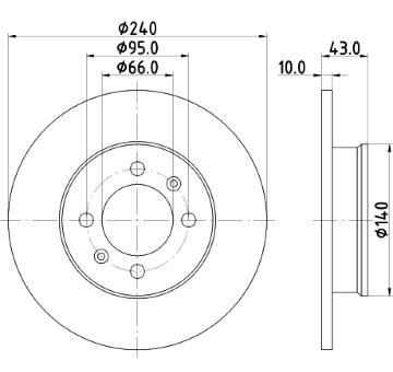 Brzdový kotouč HELLA PAGID 8DD 355 113-361