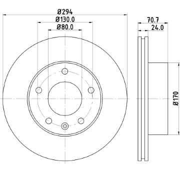 Brzdový kotouč HELLA PAGID 8DD 355 113-391