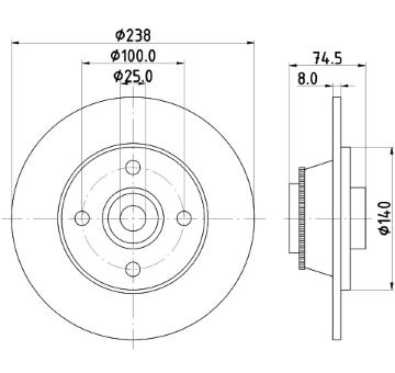 Brzdový kotouč HELLA PAGID 8DD 355 113-441