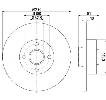 Brzdový kotouč HELLA PAGID 8DD 355 123-271