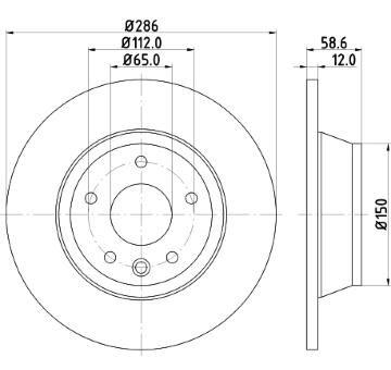 Brzdový kotouč HELLA PAGID 8DD 355 113-841