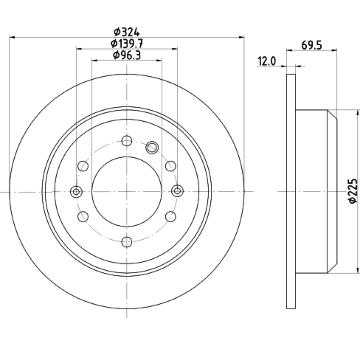 Brzdový kotouč HELLA PAGID 8DD 355 114-041
