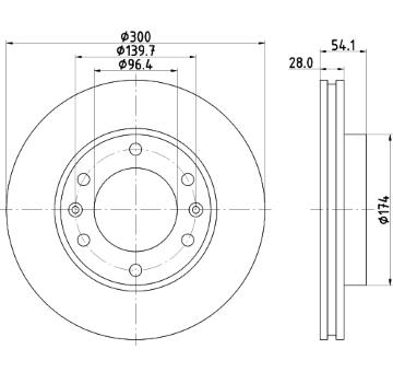 Brzdový kotouč HELLA PAGID 8DD 355 114-341