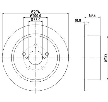 Brzdový kotouč HELLA PAGID 8DD 355 114-641