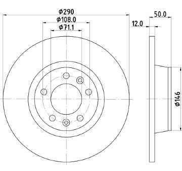 Brzdový kotouč HELLA PAGID 8DD 355 116-171