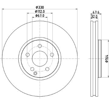 Brzdový kotouč HELLA PAGID 8DD 355 120-961