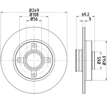 Brzdový kotouč HELLA PAGID 8DD 355 123-281