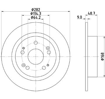 Brzdový kotouč HELLA PAGID 8DD 355 116-521