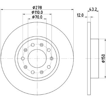 Brzdový kotouč HELLA PAGID 8DD 355 116-671