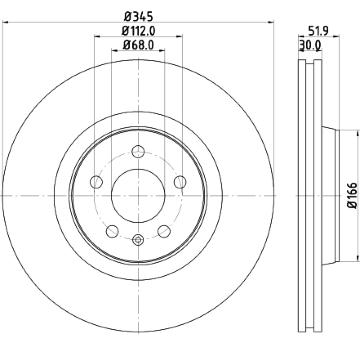 Brzdový kotouč HELLA PAGID 8DD 355 117-181