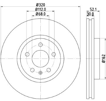 Brzdový kotouč HELLA PAGID 8DD 355 117-191
