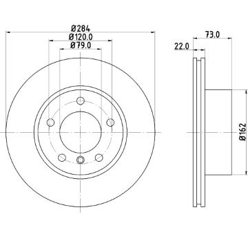 Brzdový kotouč HELLA PAGID 8DD 355 118-031