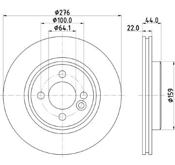 Brzdový kotouč HELLA PAGID 8DD 355 131-981