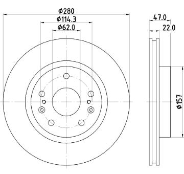 Brzdový kotouč HELLA PAGID 8DD 355 120-521