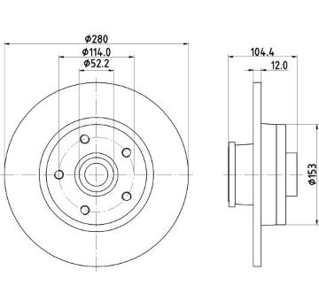 Brzdový kotouč HELLA PAGID 8DD 355 125-281