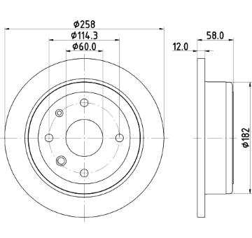 Brzdový kotouč HELLA PAGID 8DD 355 120-921