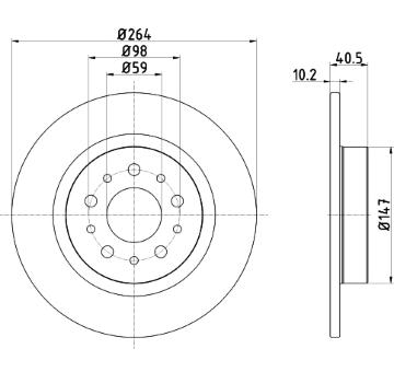 Brzdový kotouč HELLA PAGID 8DD 355 120-931