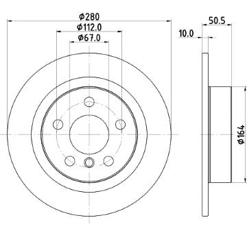 Brzdový kotouč HELLA PAGID 8DD 355 122-661