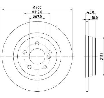 Brzdový kotouč HELLA PAGID 8DD 355 122-871