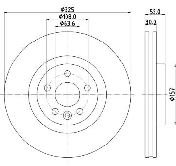 Brzdový kotouč HELLA PAGID 8DD 355 123-111