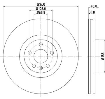 Brzdový kotouč HELLA PAGID 8DD 355 126-371