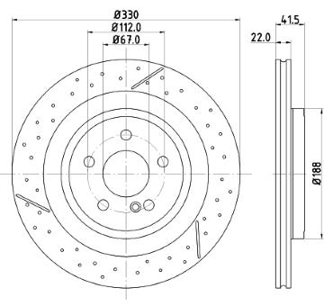 Brzdový kotouč HELLA PAGID 8DD 355 126-441