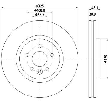 Brzdový kotouč HELLA PAGID 8DD 355 133-841