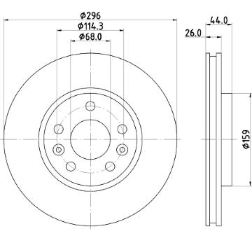 Brzdový kotouč HELLA PAGID 8DD 355 131-871