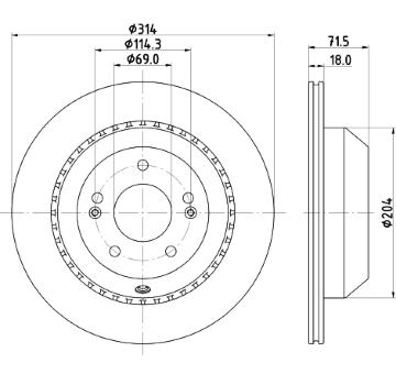 Brzdový kotouč HELLA PAGID 8DD 355 131-881