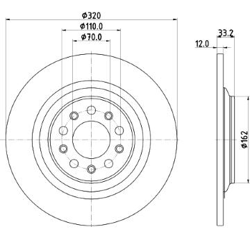 Brzdový kotouč HELLA PAGID 8DD 355 132-101