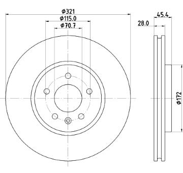 Brzdový kotouč HELLA PAGID 8DD 355 132-171