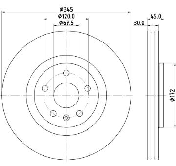 Brzdový kotouč HELLA PAGID 8DD 355 132-621