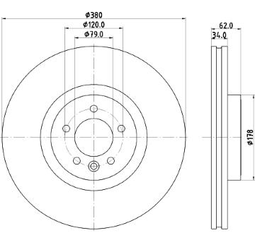 Brzdový kotouč HELLA PAGID 8DD 355 132-951