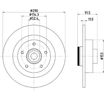 Brzdový kotouč HELLA PAGID 8DD 355 133-241