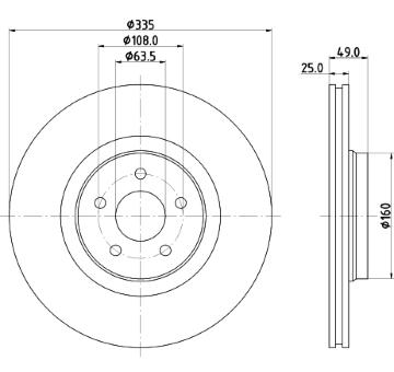 Brzdový kotouč HELLA PAGID 8DD 355 134-631